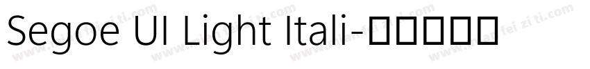 Segoe UI Light Itali字体转换